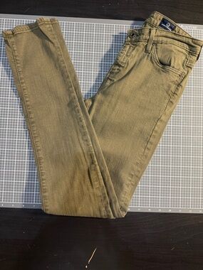 Ag Adriano Goldschmied Skinny Jeans in Olive
